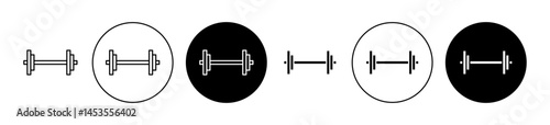 Weight barbell icon. Design for web and mobile app. Vector illustration
