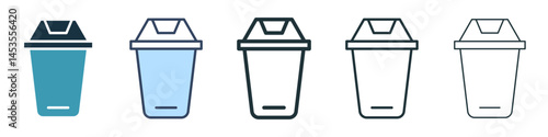 Waste Bin icon. Design for web and mobile app. Vector illustration