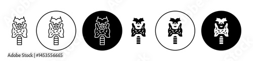Thyroid gland icon. Design for web and mobile app. Vector illustration