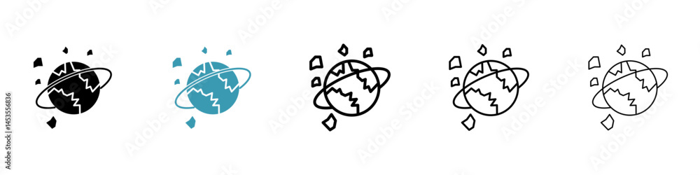 Space junk icon. Design for web and mobile app. Vector illustration Space junk icon. Design for web and mobile app. Vector illustration