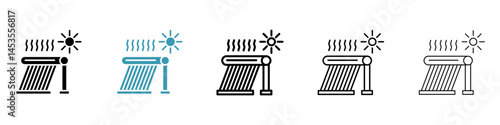 Solar Water Heater icon. Design for web and mobile app. Vector illustration