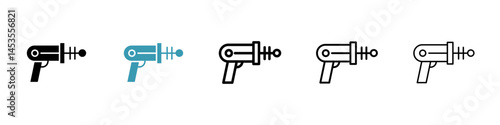 Space gun icon. Design for web and mobile app. Vector illustration
