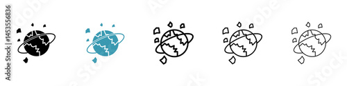 Space junk icon. Design for web and mobile app. Vector illustration