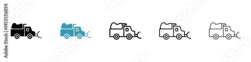 Snowplow icon. Design for web and mobile app. Vector illustration