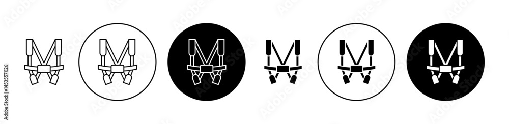 Safety harness icon. Design for web and mobile app. Vector illustration Safety harness icon. Design for web and mobile app. Vector illustration