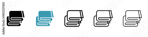 Rounded the folded bath towels icon. Design for web and mobile app. Vector illustration