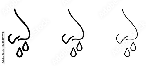Runny nose icon. Design for web and mobile app. Vector illustration