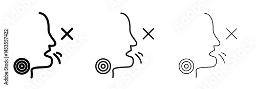 No swallowing icon. Design for web and mobile app. Vector illustration
