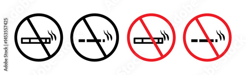 No smoking icon. Design for web and mobile app. Vector illustration