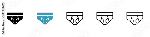 Mens Brief icon. Design for web and mobile app. Vector illustration