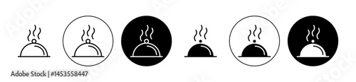 Food platter serving icon. Design for web and mobile app. Vector illustration