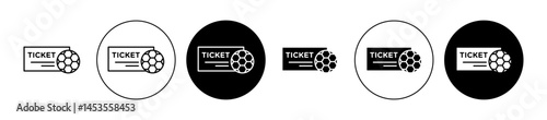 Football tickets icon. Design for web and mobile app. Vector illustration
