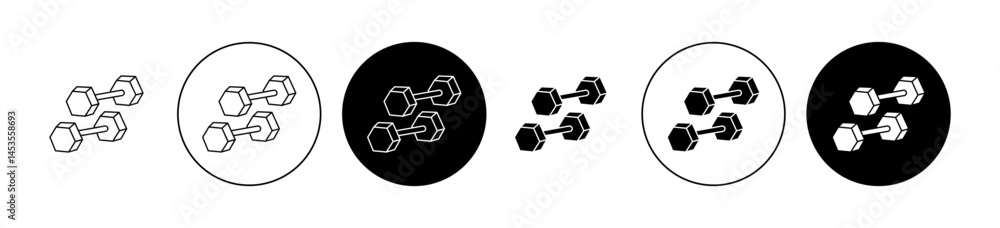 Dumbbell pair icon. Design for web and mobile app. Vector illustration
