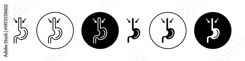 Esophageal cancer icon. Design for web and mobile app. Vector illustration