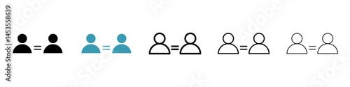 Equality icon. Design for web and mobile app. Vector illustration