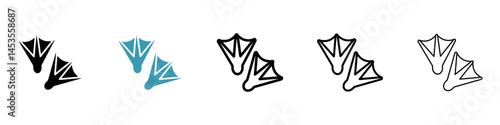 Duck paw icon. Design for web and mobile app. Vector illustration