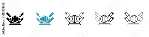 Ddos icon. Design for web and mobile app. Vector illustration