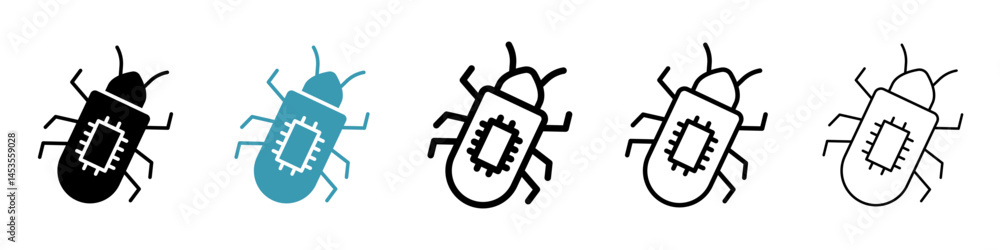 Computer bug icon. Design for web and mobile app. Vector illustration Computer bug icon. Design for web and mobile app. Vector illustration