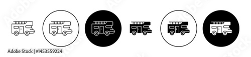 Caravan trailer icon. Design for web and mobile app. Vector illustration