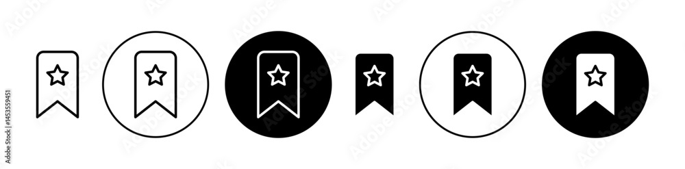 Bookmark star icon. Design for web and mobile app. Vector illustration Bookmark star icon. Design for web and mobile app. Vector illustration