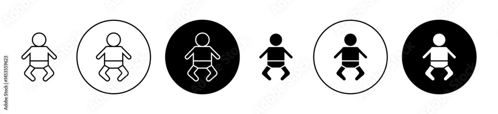 Baby icon. Design for web and mobile app. Vector illustration Baby icon. Design for web and mobile app. Vector illustration
