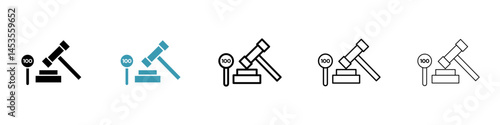 Auction icon. Design for web and mobile app. Vector illustration