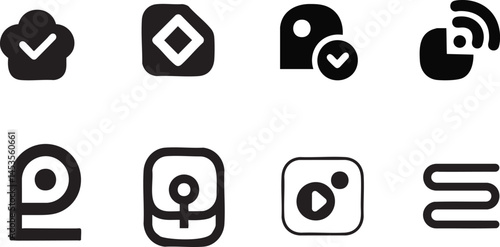 glossy round vector icons showing sets of numbers and symbols for web and business use