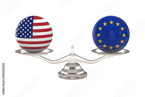 Two balls with flag america...