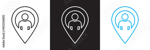 Tracking  icon.  Vector for websites, mobile interfaces, presentations, banner, visual branding etc. Vector illustration. isolated on white and black background. EPS 10