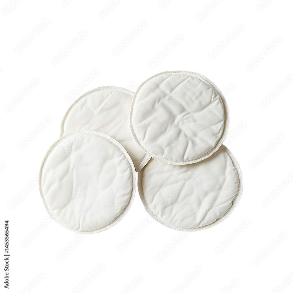 A stack of white pads sitting On white background A stack of white pads sitting On white background