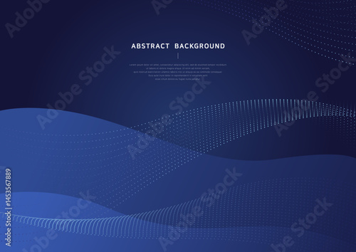 Abstract vector background of blue curves.
