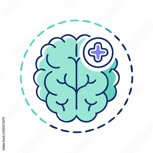 Brain Icon for AI Websites, for Educational Blogs, Websites, and Mental Health Awareness Campaigns