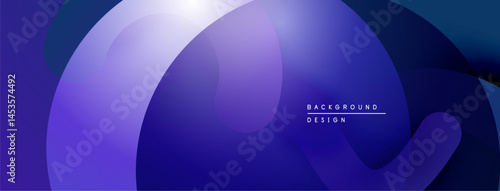 Abstract fluid shapes, purple hues dominate. Gradient transitions create depth, modern design element. Minimalist aesthetic, smooth curves present.