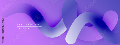 Abstract fluid shapes, purple hues, smooth gradients. Modern design element for backgrounds, presentations. Minimalist aesthetic.