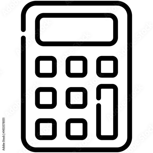 calculator line icon