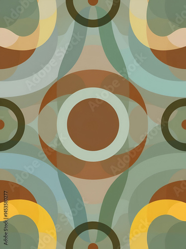 Multicolored geometric circle abstract background seamless pattern