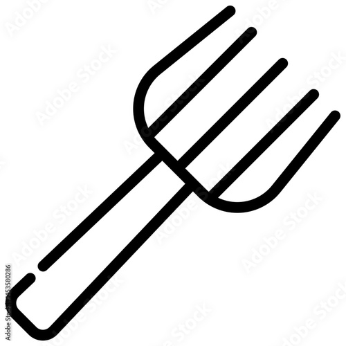 pitchfork line icon