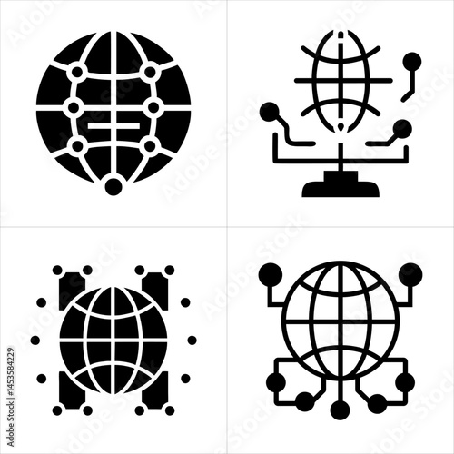 global technology icon set

