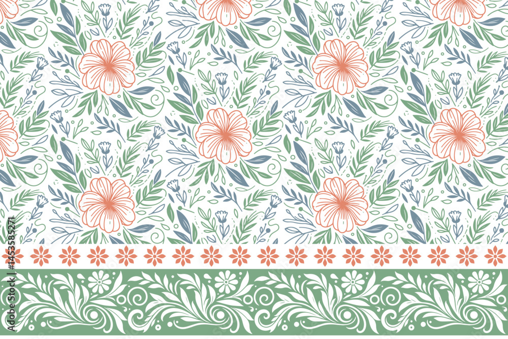 floral line border. one line repeat pattern. seamless sketch texture. embroidery petals design. hand drawn textile elements. modern botanical artwork
floral line border. one line repeat pattern. seamless sketch texture. embroidery petals design. hand drawn textile elements. modern botanical artwork