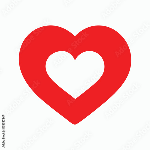 Heart icon symbolizing passionate love for romance and valentine’s day
