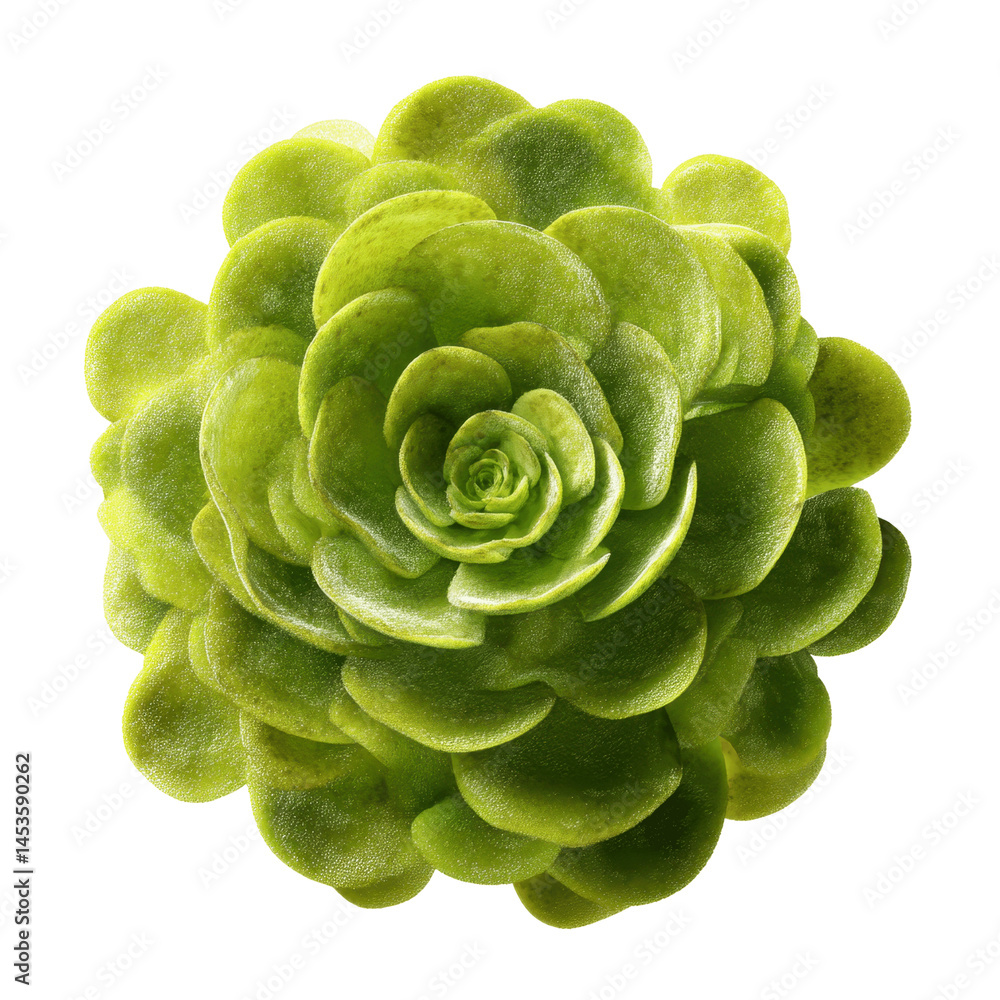 Obraz premium Lush Green Succulent Plant, Close-Up Macro Shot of a Green Rosette