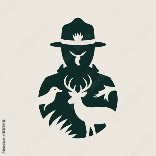 World Ranger Day Vector Art Collection - Park Rangers, Forest Patrol, Wildlife Conservation, and Nature Protection in Solid Color Illustrations for T-Shirts and Posters