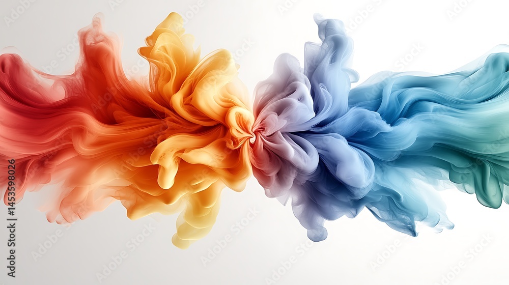 Fototapeta premium Dynamic color spectrum wave swirls in motion abstract art environment vibrant viewpoint