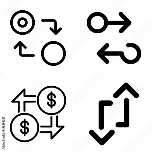 exchange icon set
