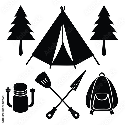 camping elements set