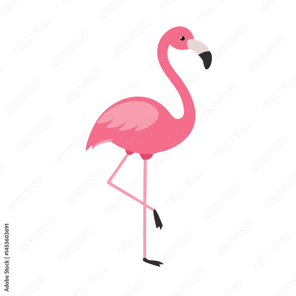 Fototapeta premium Flamingo: The Elegant Pink Wader