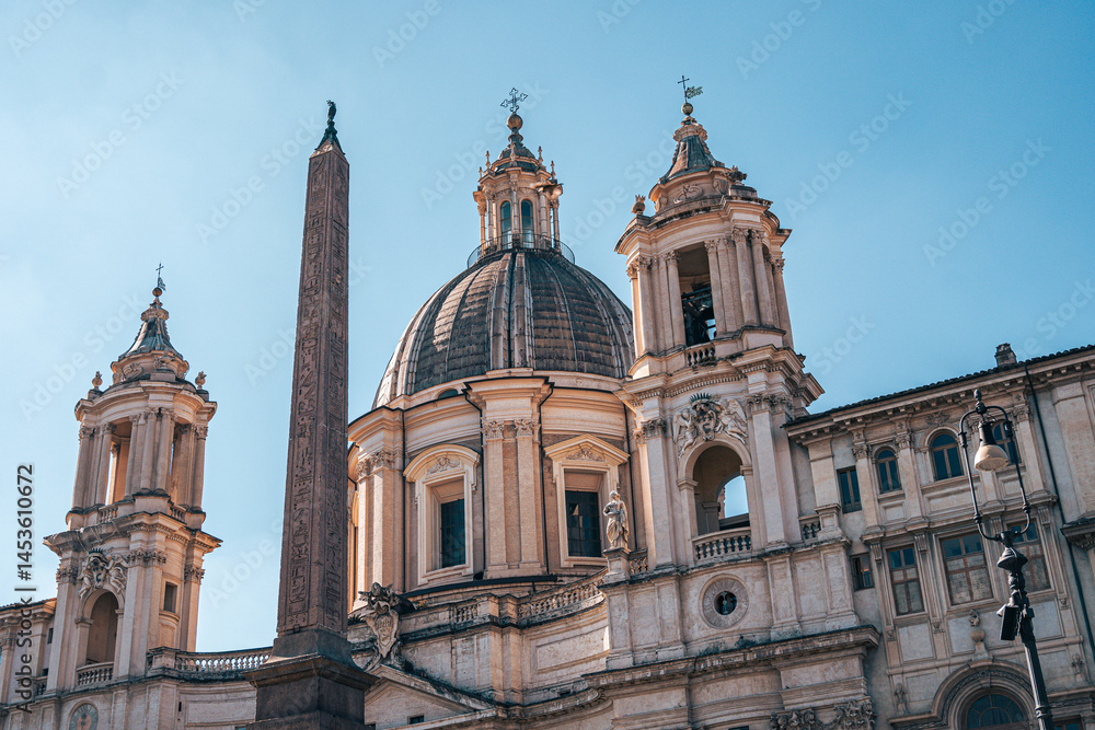 Fototapeta premium Sant’Agnese in Agone Church in Rome – Baroque Architecture Landmark