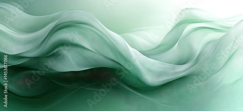 Wallpaper Mural Delicate, flowing fabric's soft, sage-green folds. Torontodigital.ca