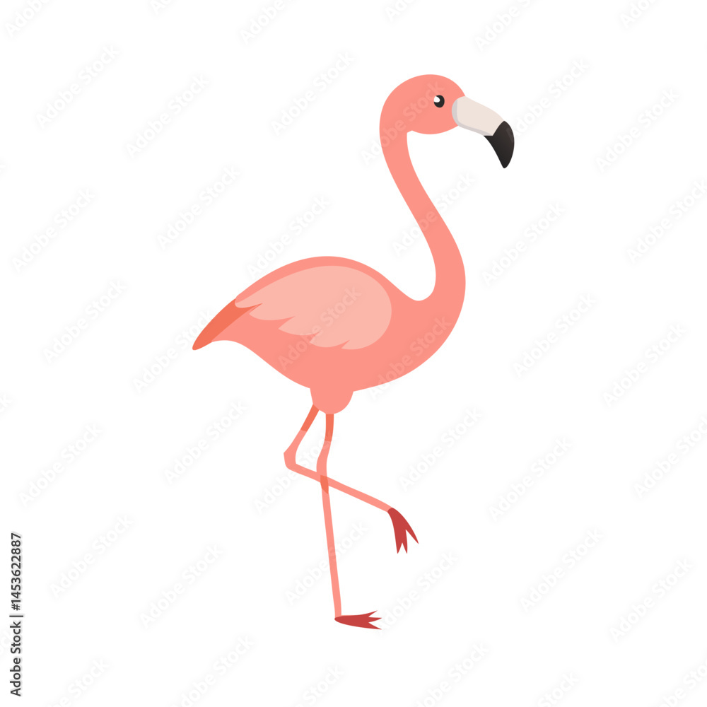 Fototapeta premium Flamingo: The Elegant Pink Wader