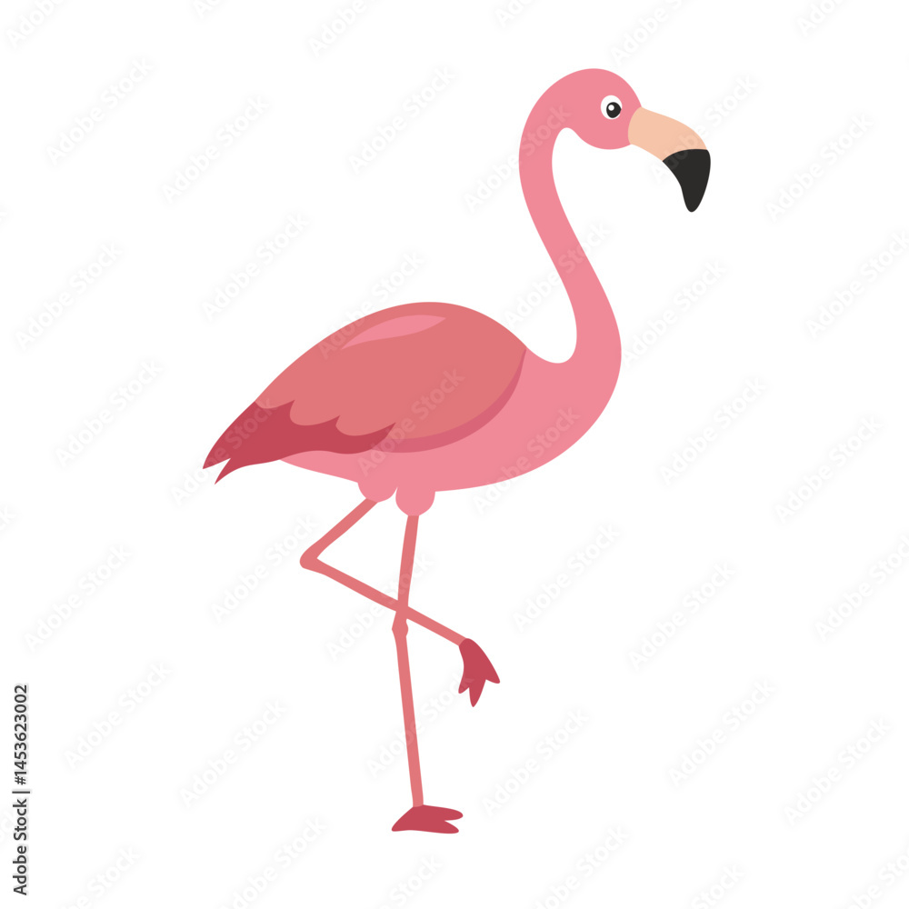 Fototapeta premium Flamingo: The Elegant Pink Wader